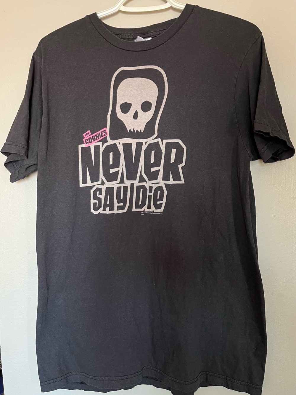 2008 The Goonies 'Never Say Die' Black Graphic T-Shirt